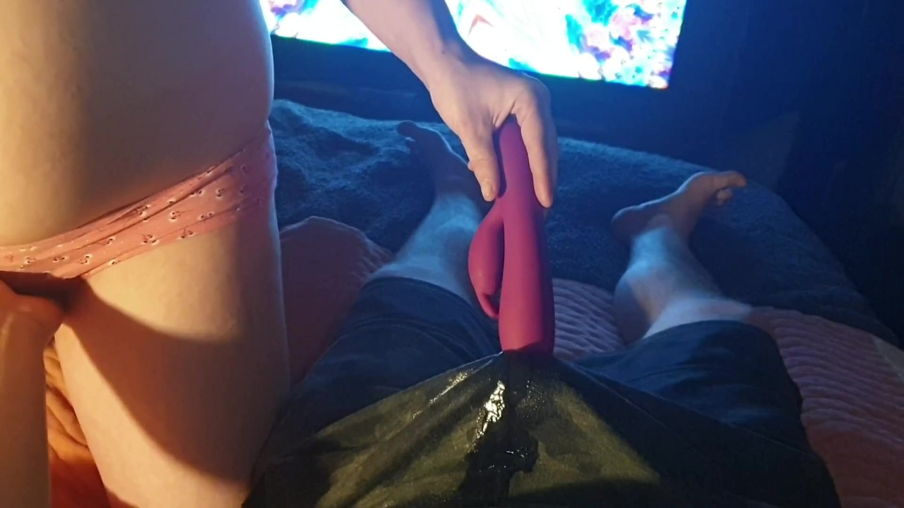 ⭐ Filthy Pissing Lovers Part two - Alice Makes Him Leaking His Shorts Showing Off Him With Dildo