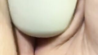 Bae Wife milf trying to orgasm with the new vibrator Lush 3