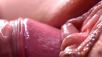 Extremily close-up pussyfucking. Macro Cumshot