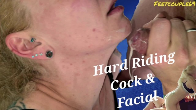 Facial and Rough Ride Penis, Feetcouple69 Loves Cum on Face