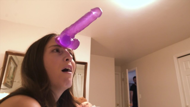 I catch my hot stepsister having fun with vibrators while masturbating