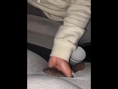 Stud finger fucks me into front seat