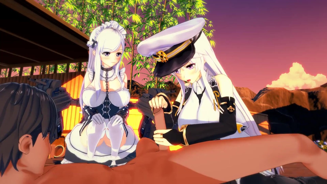 Azur Lane 3some - Belfast x Enterprise - 3D Cartoon