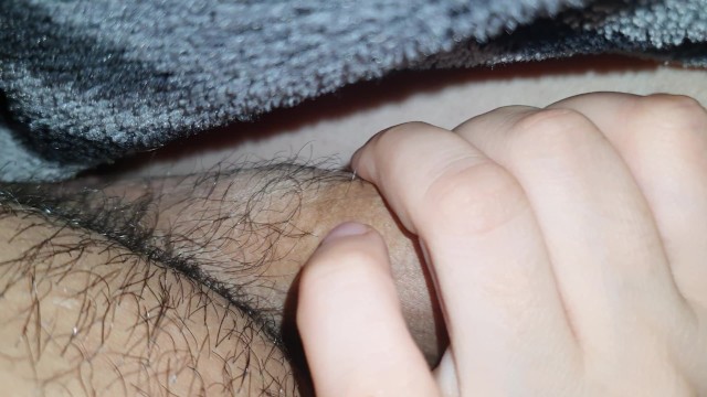 Step MILF morning Christmas hand job make step son cum on