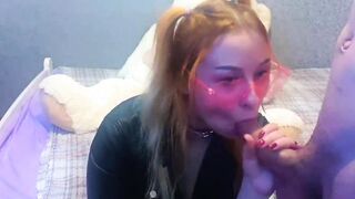 Smoking goddess Blowjob on web cam