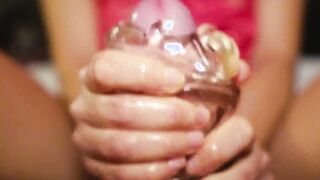 Milf hand job me softly with fleshlight - 50 fps sex tape