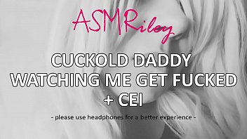 EroticAudio - ASMR Cuckold Daddy watching me gotten boned, CEI, Clean Up