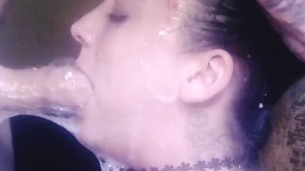 Perfect soaked facefucking into a chair for NUTS DEEP THROAT PIE EXPLOSION