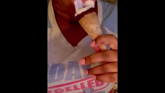 Tongue Fucking This Vanilla ice cream until she cum