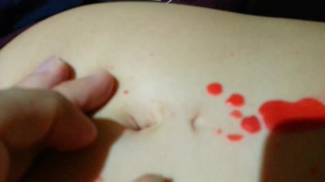 Wax into deep navel