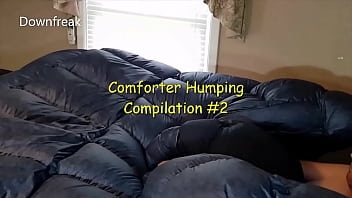 Puffy Bondage Down Comforter Humping Compilation #2 Lots Of Cum