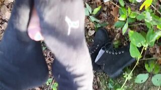 FILTHY Surprise SOCKJOB while Hiking. Sensual 19 Year Mature