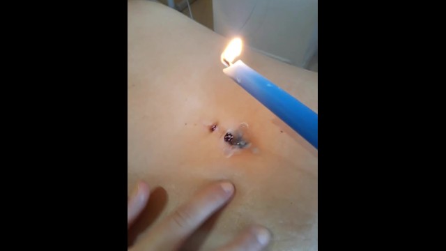 navel tortured with babe wax two