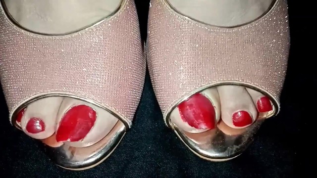 Beauty Red Nails and Heels Collection of my Hotwife