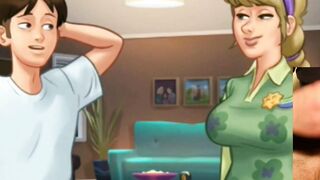 Mother into law jerks off son in law - summertime saga porn game