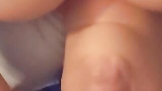 Milf gets mouth fucked and cum on her big tits