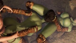 two Dick Hungry Orc Girls - Skyrim Porn