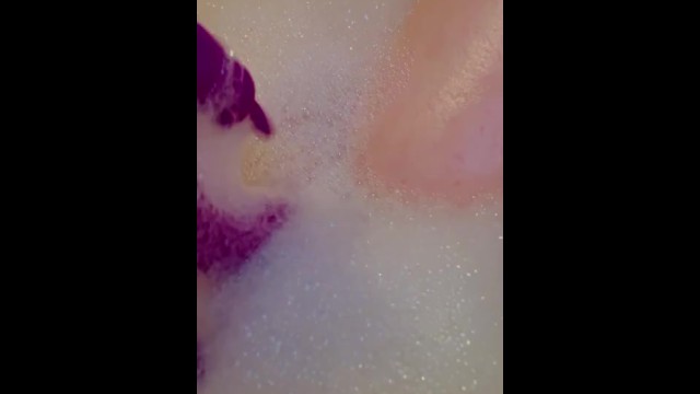 Masturbating while taking a bath tub