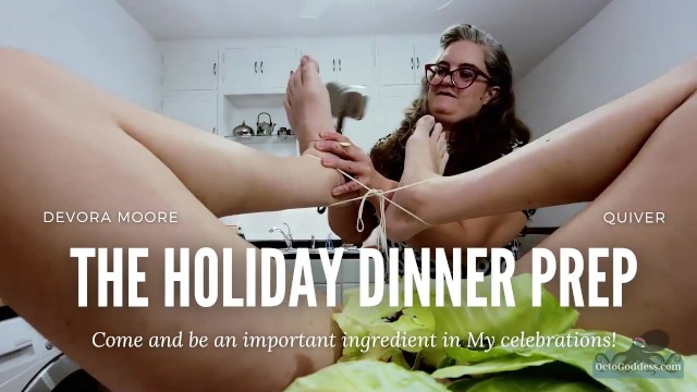 Making My Gigantic Holiday Dinner: female domination Vore Hand Job Cummed TEASER