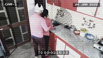 Owner and maid caught into cctv . Oral Sex and fucking into kitchen