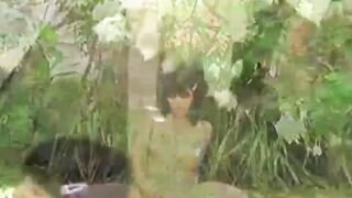 Tobie 18 Yo with small melons Finger Bang her twat at the garden