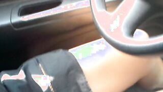 Masturbation in the car while driving