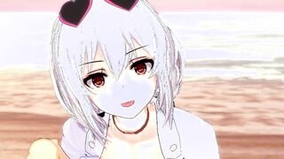 Big Titty Animated Milf helps you out at the beach~ - 3D Anime