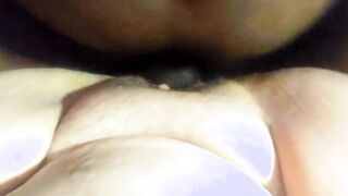 Squirting while Cumming on his big black dick (close up pov)