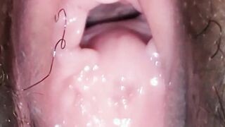 Pure Ebony gf's Tight Winking Pussy - Extreme Close Up! 4K!