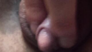 Do you like how I masturbate my huge erect clit and big labia?