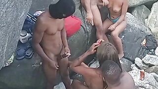 Public Mass Amateur Group Sex in Rio de Janeiro Brazil with Prime Nests Couple, Thai Kalifa, Leo Ogro, Tom Clay and