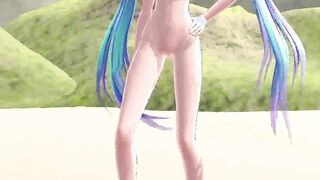 【MMD】Mikus Bo Peep dance on the beach (Giantess)【R-18】