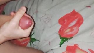 18 year old year mature boy jerking off his gigantic penis, moaning softly and cumming hard