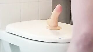 Thight Snatch Rides Dildo, Finger Plowed with Cumshot