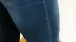 Peeing chick Jeans And Stockings Wetting