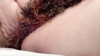 BBW Evie cum on a fluffy scarf (one of a kind request)