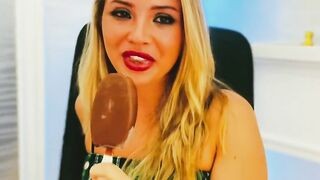 asmr ice cream lick