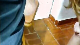 GABYLOVE INSIDE HIGH HEELS AND LITTLE CLOTHES WHILE WASHING THE DISHES SUCKS A BIG PENIS LIKE A CLEAN SLU