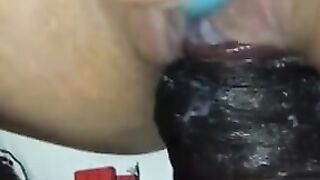 Milf amazingly hot leaking creaming all over big black dick