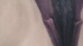 Peeing and cum in lingerie