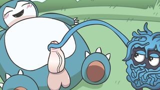 Cute Pokemon Try to Satisfy A Snorlax