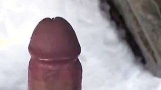 Amateur goddess italian boy Outdoor jerk off and big cummed hard cock