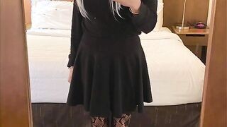 Crossdresser in Hotel Ready for Sex