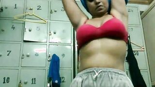 Gigantic Breasts Tamil Indian Maid Lily In Toilet Changing Bra