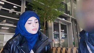 Iranian hijab Nadja gets anal plowed inside the restroom and