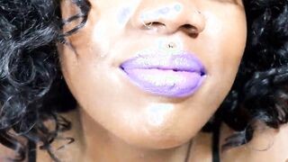 Cumming to My Purple Lips JOI Mouth Worship Lipstick Fetish Fem Dominatrix point of see