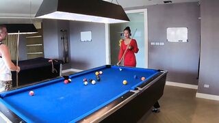 Pool game and hardcore snatch fucking with horny big ass chinese 19 yo slut