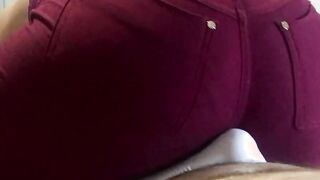 Dry hump grinding inside jeans, making him cum inside pants