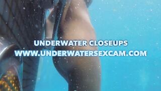 Hidden pool web cam trailer with underwater sex and fucking couples