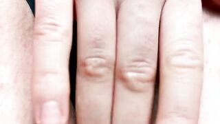 Gigantic juicy clit masturbating with finger fucked, orgasm control, super close-up